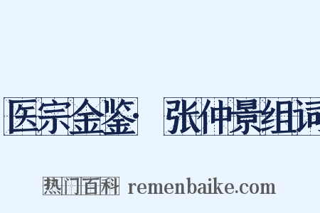 医宗金鉴·张仲景组词是什么意思的图片